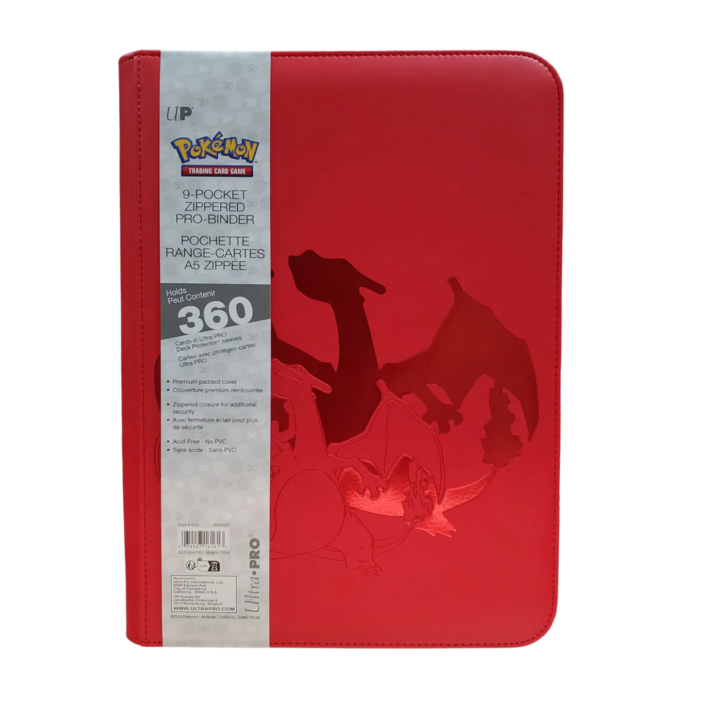Ultra Pro 9-Pocket Zippered Pro-Binder Pokemon Red Charizard