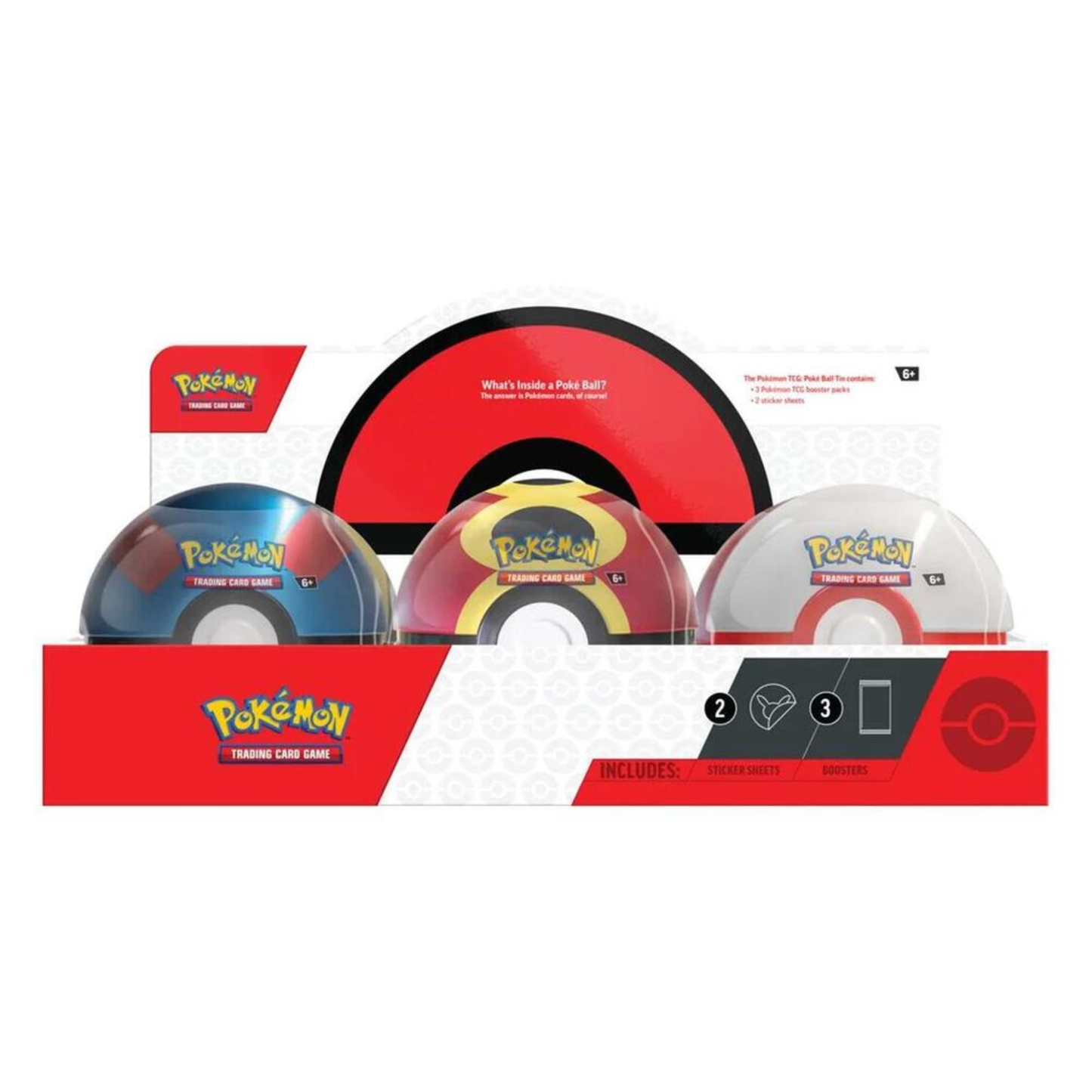 Pokémon Poke Ball Tin Display (Q4 2025) (6 Poke Balls)