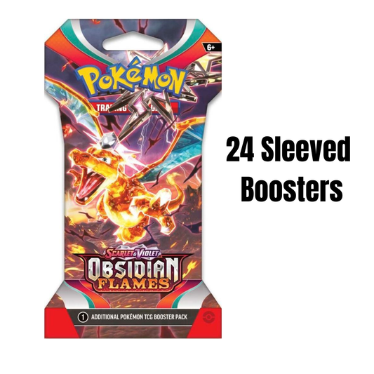 Pokémon Obsidian Flames Sleeved Booster Pack - SV03: Obsidian Flames (OBF) 24 Count Display
