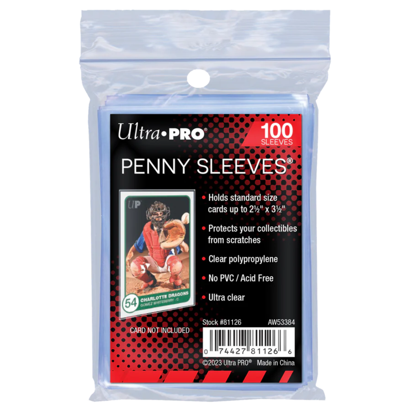 Ultra Pro 2.5" x 3.5" Soft Trading Card Penny Sleeves 100 Count